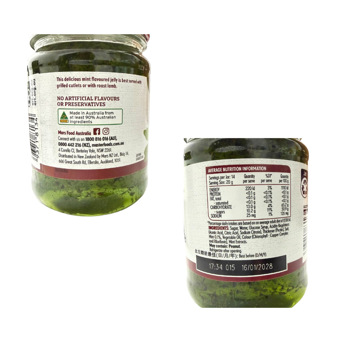 Master Food Mint Jelly 290G