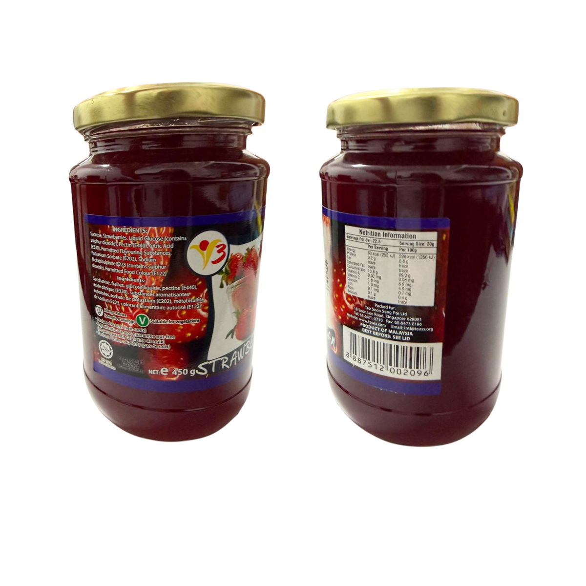 V3 Strawberry Jam 450G